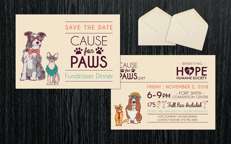 Example of Direct Mail Piece for Cause for Paws